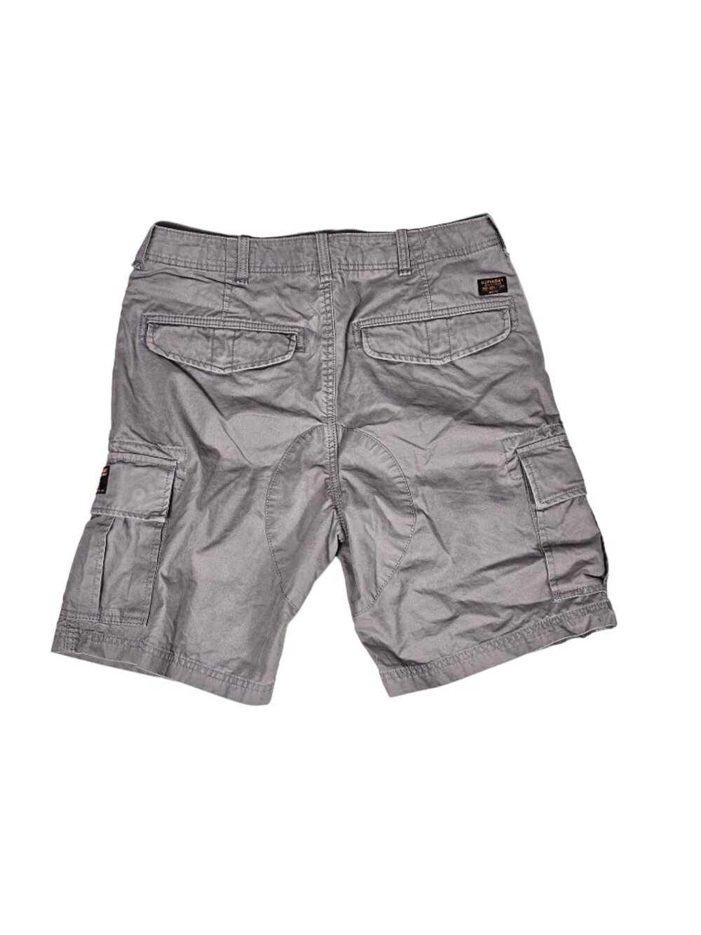 Superdry Mens Heavy Duty Cargo Utility Shorts Size 34 Grey Cotton M7110401A